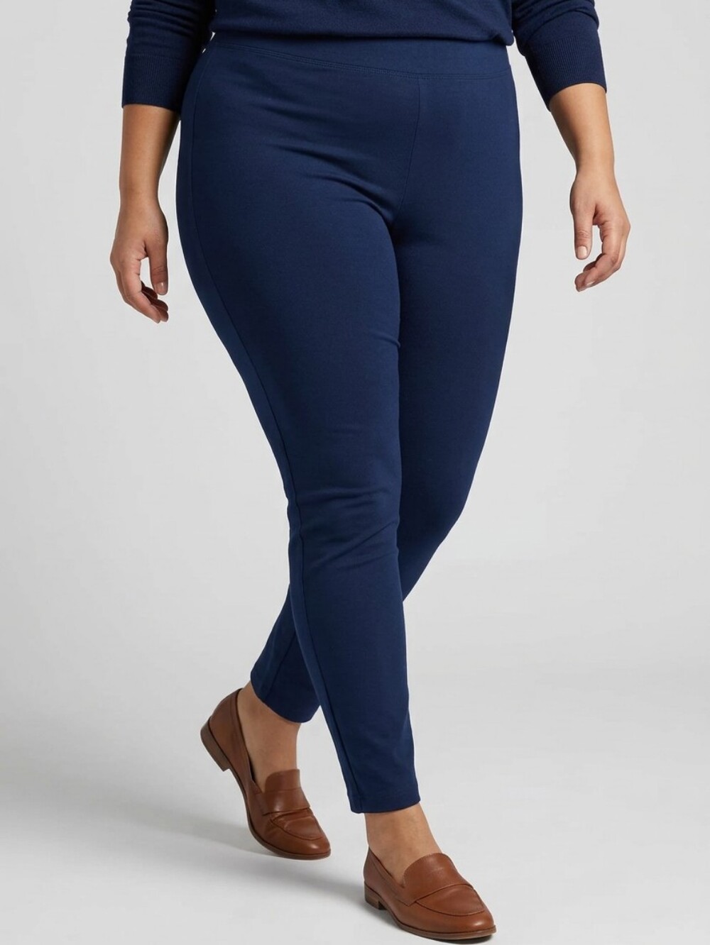 INC International Concepts Navy Slim Ponte Ankle Pants